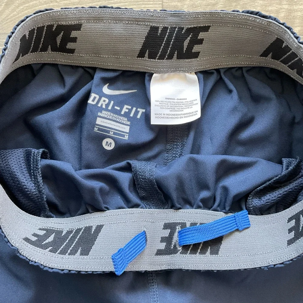 NWT Nike Team Woven Dri Fit Training Pants Men’s MEDIUM Blue Cord Hem 377786-451